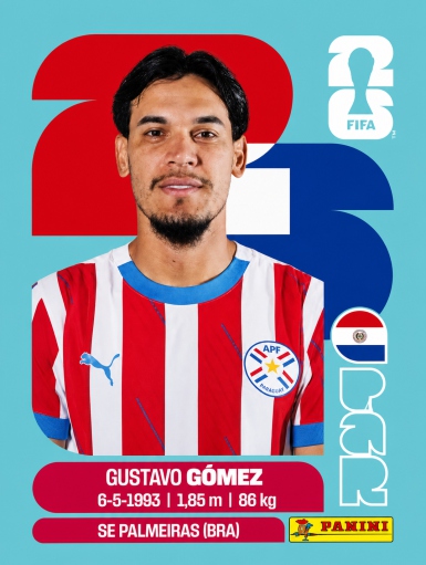 Exemplo de figurinha do Gustavo Gomez