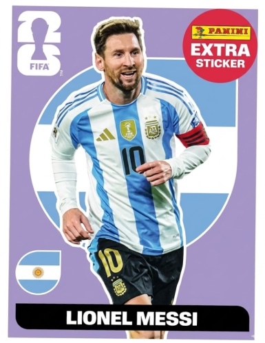Exemplo de figurinha do Lionel Messi